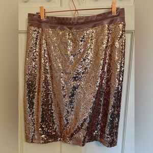 Sequin Embellished Skirt in Rose Gold, Size XXL